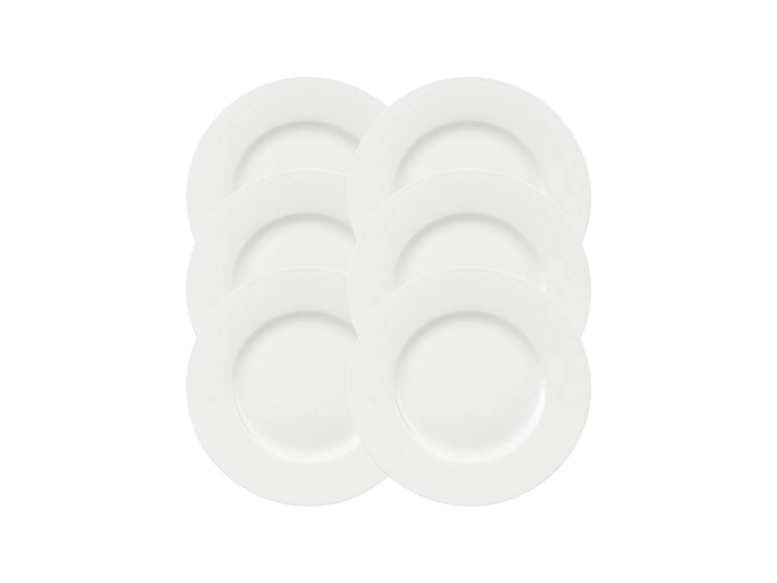 Villeroy & Boch 10-4412-2650 Frühstücksteller Royal, Porzellan, Weiß, 22.5 x 22.5 x 7.5 cm, 6 Einheiten