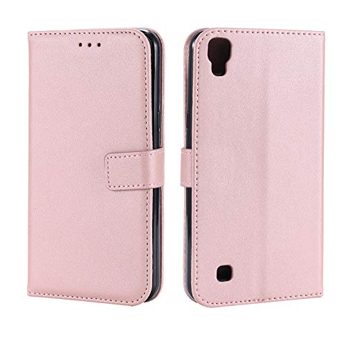 Rfvzubemok Compatible with LG X Power K220 Wallet Magnetic Closure Case Cover,Compatible with LG X Power K220 Flip Kickstand Case Pink