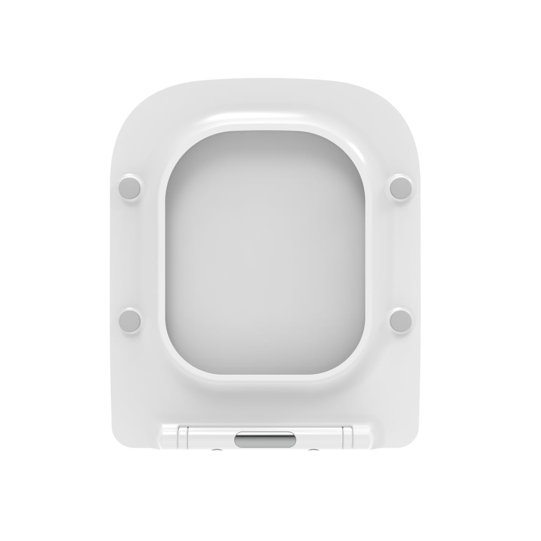 Kiamami Valentina - Copriwater quadrato in termoindurente slim con chiusura rallentata