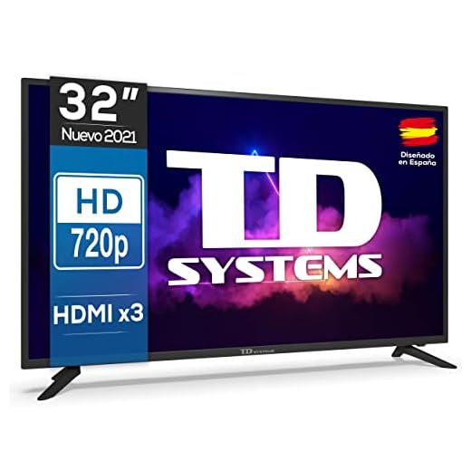 TD Systems K32DLG12H - Televisores 32 Pulgadas HD, 800 PCI Hz, 3X HDMI, USB Grabador Reproductor, DVB-T2/C/S2 Modo Hotel. Televisiones