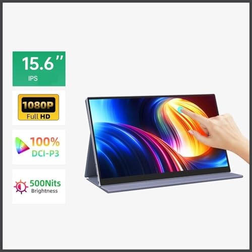 Image of Travel Screen 15.6'' 1080P FHD Laptop Monitor USB C HDMI Display HDR Eye Care External Screen Gaming
