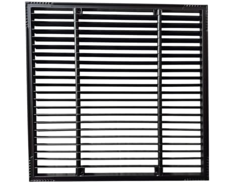 Image of Aluminium Powder Coated liner Grill, Grill for duct,ac jali, hvac, ventilation grill, home grill, ac louver grill,Return Air Grill for Wall, Sidewall and Ceiling (BLACK, 12 inch*12 inch)