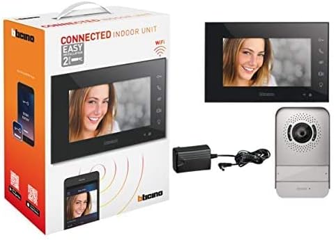 Diagram illustrating a multi-floor house setup with two internal video intercom monitors