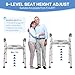 Raised Toilet Seat with Handles, Heavy Duty 500lb Toilet Seat Risers for Seniors, Soft Padded Seat, Adjustable Width&Height Toilet Seat Riser for Disabled-Light Gray