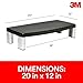 3M Extra Wide Adjustable Monitor Stand, Three Leg Segments Simply Adjust Height from 1
