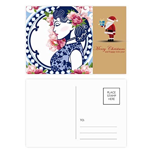 Cartes postales culture chinoise cadeau de Noël original pour femme