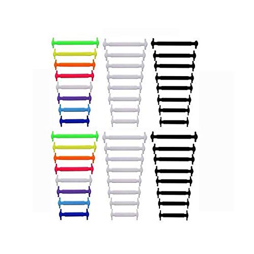 Sohapy 3 Pairs Lazy Shoelaces for Adults and kids, Waterproof Elastic Wash-free Shoe Laces for Sneakers Running Shoes Boots Board Shoes and Casual Shoes