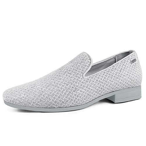 ALLY UNION MAKE FORCE Mens Loafers Dress Slip on Party Wedding Penny Smoking Shoes