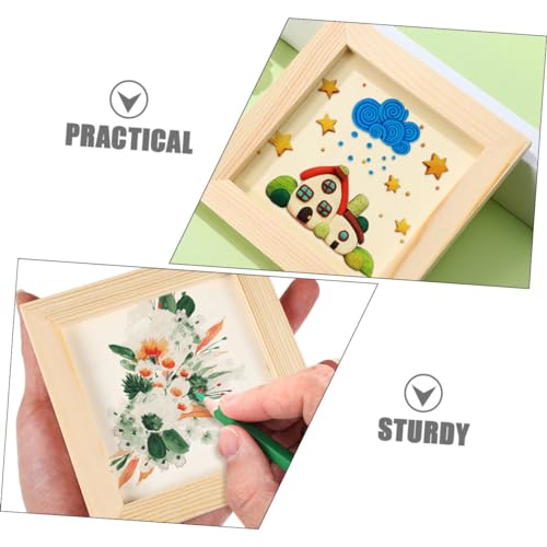 Cadre photo bois peignable YARNOW (lot de 5) pour activités manuelles - 6