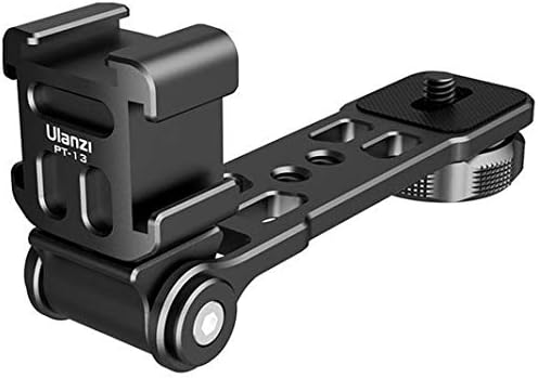 AIROKA Camera Bracket Tripod Cold Shoe Mount for Mic & LED Light w 1/4 inch Adapter Compatible with DJI Osmo Mobile 3/4 Zhiyun Smooth 4/Q Feiyutech Gimbal