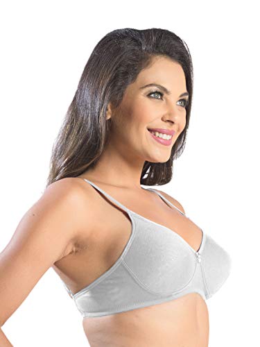 Image of SONARI Womens Non Padded Cotton Bra | Wire Free, Medium Coverage, Seamless Cups, Comfortable Polyester Cotton Blend Fabric | Adjustable Straps, Ideal for Everyday Wear - Smile