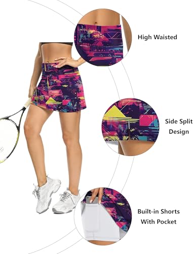 Image of LouKeith Tennis Skirts for Women Golf Athletic Activewear Skorts Mini Summer Workout Running Shorts with Pockets