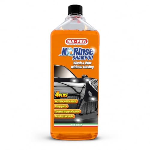 Image of MAFRA No Rinse Car Wash Shampoo & Wax (1000g) |Wash and Wax without Rinse | High Foam Action | Removes Dirt & Stains | pH Safe, Gloss Protection | 1:100 Dilution | Safe for All Painted Surfaces
