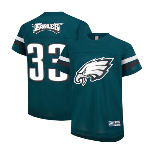 Ultra Game NFL Official Youth Super Soft Game Day Mesh Jersey Shirt Philadelphia Eagles Team Color 18-20