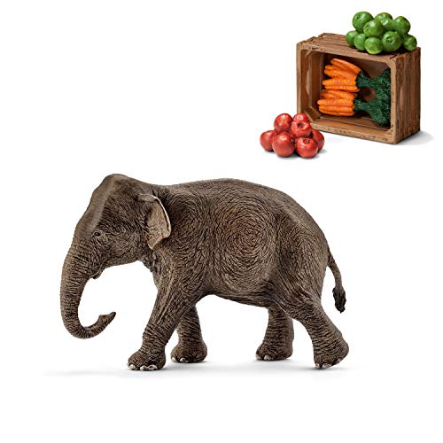 Preisvergleich Produktbild Wildlife Schleich 14753 Asiatische Elefantenkuh + 42115 Futterset