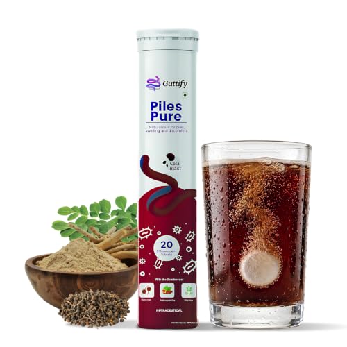 Image of Piles Pure Cola Blast Effervescent Tablets with Nagkesar, Ashwagandha and Moringa for Piles Relief, Hemorrhoid Comfort, Swelling Ease, Gut Calmness and Routine Comfort | 20 Tablets