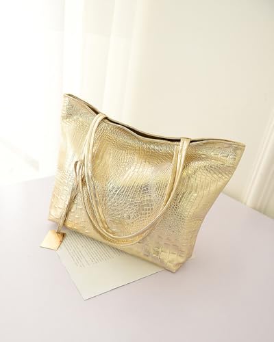 Bolso tote grande para mujer con asa de hombro miniatura 4