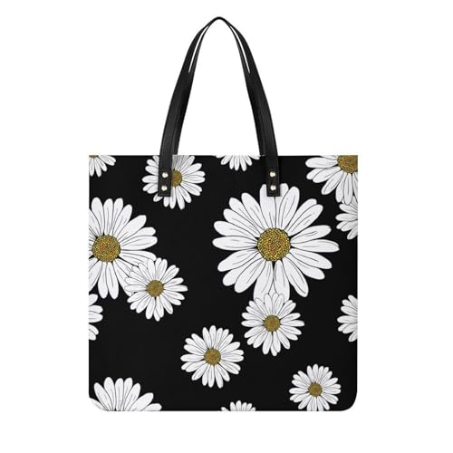 Sac à bandoulière Marguerite Blanche cabas de voyage fourre-tout femme