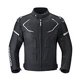 Scoyco Motorcycle Jacket Men, Summer Lightweight Riding Jacket with 5 PCS CE Certified Protective Armored - Black