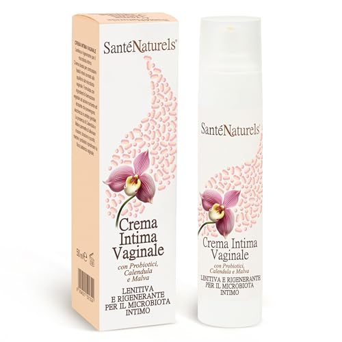 Crema Intima Vaginale ● Con Probiotici, Acido Ialuronico, Mannosio, Calendula, Malva ● Allevia irritazioni, previene la secchezza, riequilibra flora batterica e idrata zona vaginale ● 50 ml