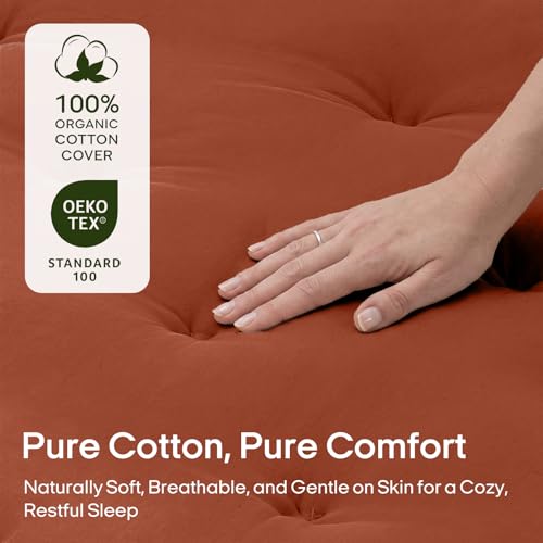 Image of ZonLi Japanese Floor Futon Mattress Full Size 75 inchx 54 inch, 100% Cotton Cover 2.5 inch Thicken Tatami Mattress, Foldable Sleeping Pad, Portable Dormitory Tatami Mat, Roll Up Floor Lounger Bed for Adult