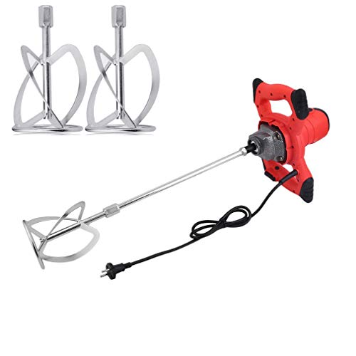 Mörtelrührer Rührwerk 1800W, Betonmischer PN-100A Handrührgerät Handrührwerk Rührgerät 50/60Hz 220V Industriequalität Betonrührer 930r/min (1800W x2)