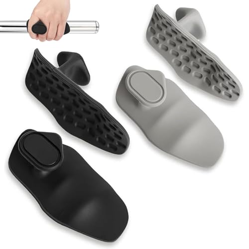 SVUPUE Anti-slip Gym Grips, 2 paar anti-slip gym grips, gripkussens krachttraining, grippads krachttraining, voor powerlifting, pull-ups, bodybuilding, fitness en crosstraining, zwart en grijs