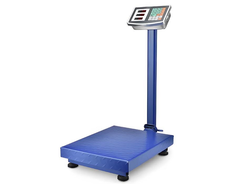 Escala Electrónica Comercial de La Plataforma, Balanza Digital Plegable, Báscula Profesional Multifuncional, Capacidad de Carga de hasta 150 kg, +/  50 g, HDWR wagPRO P150