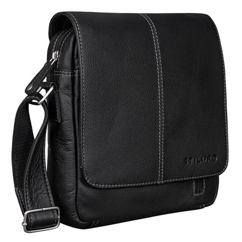 STILORD 'Matt' Borsello in Pelle da Uomo Messenger bag piccola