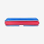 KinderMat, 1 Thick KinderMat, 4-Section Rest Mat, 45 x 19 x 1, Red/Blue with Grey Binding, Great for School, Daycare, Travel, and Home, Made in The USA
