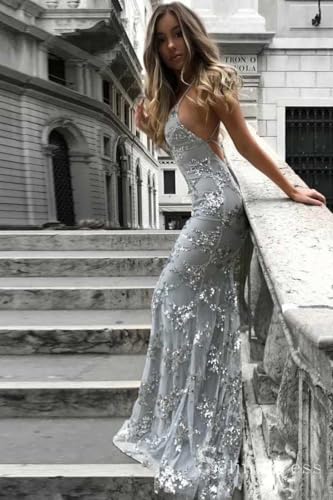 Loyeloy Glitter Sequin Mermaid Prom Dresses Long Ball Gowns 2025 Sexy Backless Formal Evening Gowns3