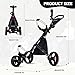 Lakehood 3 Wheel Golf Push Cart & Golf Bag Cart - Easy Fold/Unfold, Smooth Golf Push Pull Cart, One-Tap Brake, Push Golf cart Perfect for Golf Enthusiasts & Professionals (Black)