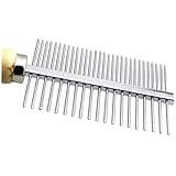 MUELODSIC Edelstahl Haustierkamm mit Doppelreihen Zähnen zur Fellpflege Entwirrt Sanft Haare und Entfernt Lose Unterwolle für Hunde und Katzen Langlebig und Hautstimulierend Pflegt Gesundes