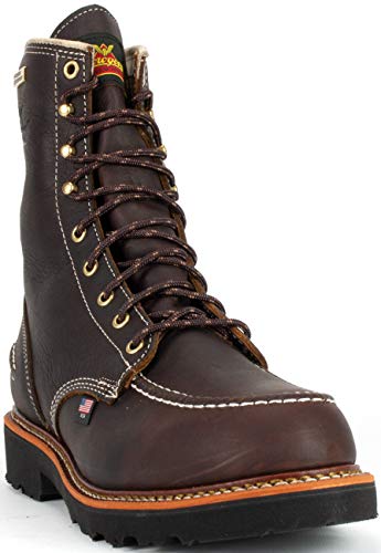 Thorogood 1957 Flyway 8” Waterproof Moc Toe Hunting Boots For Men - Full-Grain Leather With Slip-Resistant Heel Outsole And Shock-Absorbing Footbed, Briar Pitstop - 10 M Us #TOP2