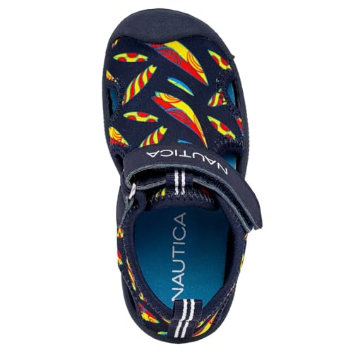 Image of Nautica Kids Water Shoes for Boys Girls Toddler Quick Dry Swim Shoes Aqua Socks Beach Pool Closed Toe Barefoot Summer Watershoes for Toddlers Size 5-12