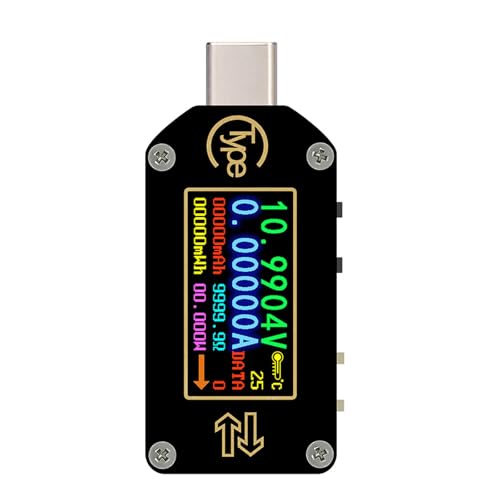 Voltmètre multimètre USB C pour contrôler la tension de charge 5A