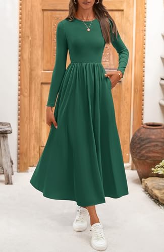 BTFBM Casual Long Sleeve Dresses Spring Dresses 2025 Wedding Guest Dress Midi Dress Flowy Bohemian Long Dress