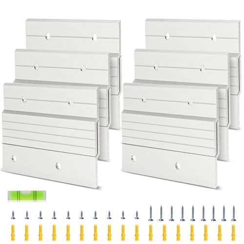 WINSMAR 2 Inch French Cleat Hangers (6 Pairs) - Aluminum Z Bar Clips, Wall Mounting Brackets for Small Decor, Frames, Lightweight Panels & More