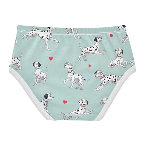 Cute Dalmatians Hearts Blue Cute Panties Girl Toddlers Underwear Floral Cotton Pattern Underpants Briefs 2t2