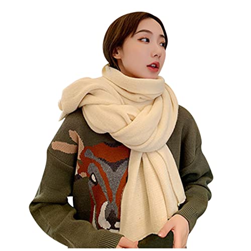 RYTEJFES Bufanda Mujer Invierno Suave Comodos Scarf Negro Elegante Casual Bufanda Clásicas Talla Grande Cómoda Bufandas Ancho Largas Foulard Rebajas