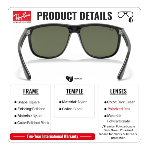Image of Ray-Ban RB4147 BOYFRIEND Square Shaped Sunglasses for Men with Official RAYBAN Eyewear Kit