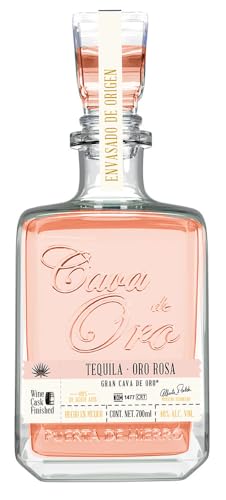 Cava de Oro Rosa Tequila 100% Agave | Finish im Rotwein Fass | Fuchtig-florale Noten gepaart mit...