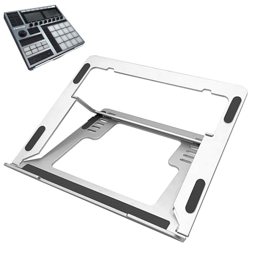 Musiin Support pliable pour contrôleur de batterie compatible avec NI Maschine MK3, Ableton Push3, Akai MPC One+, MPC Live 3, Behringer Mixer, support pliable portable en aluminium solide