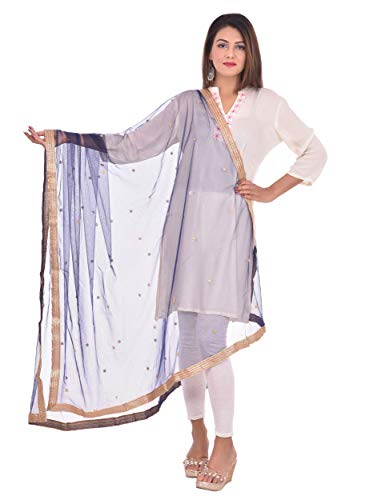 Image of YOUTHQUAKE Women's Embroidered Net Dupatta