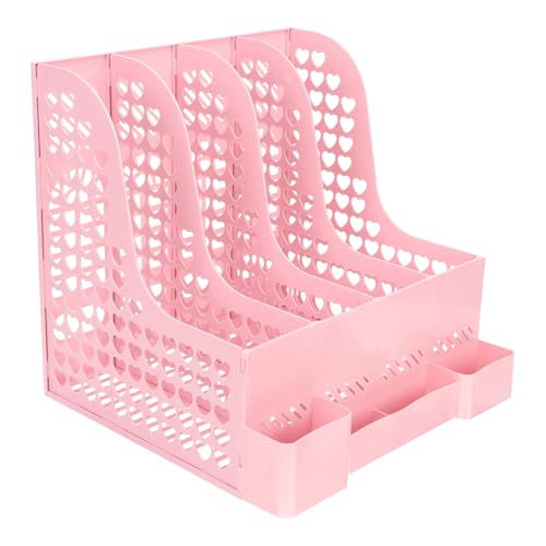 Organisateur de fichiers rose pour rangement de documents de bureau et dortoirs