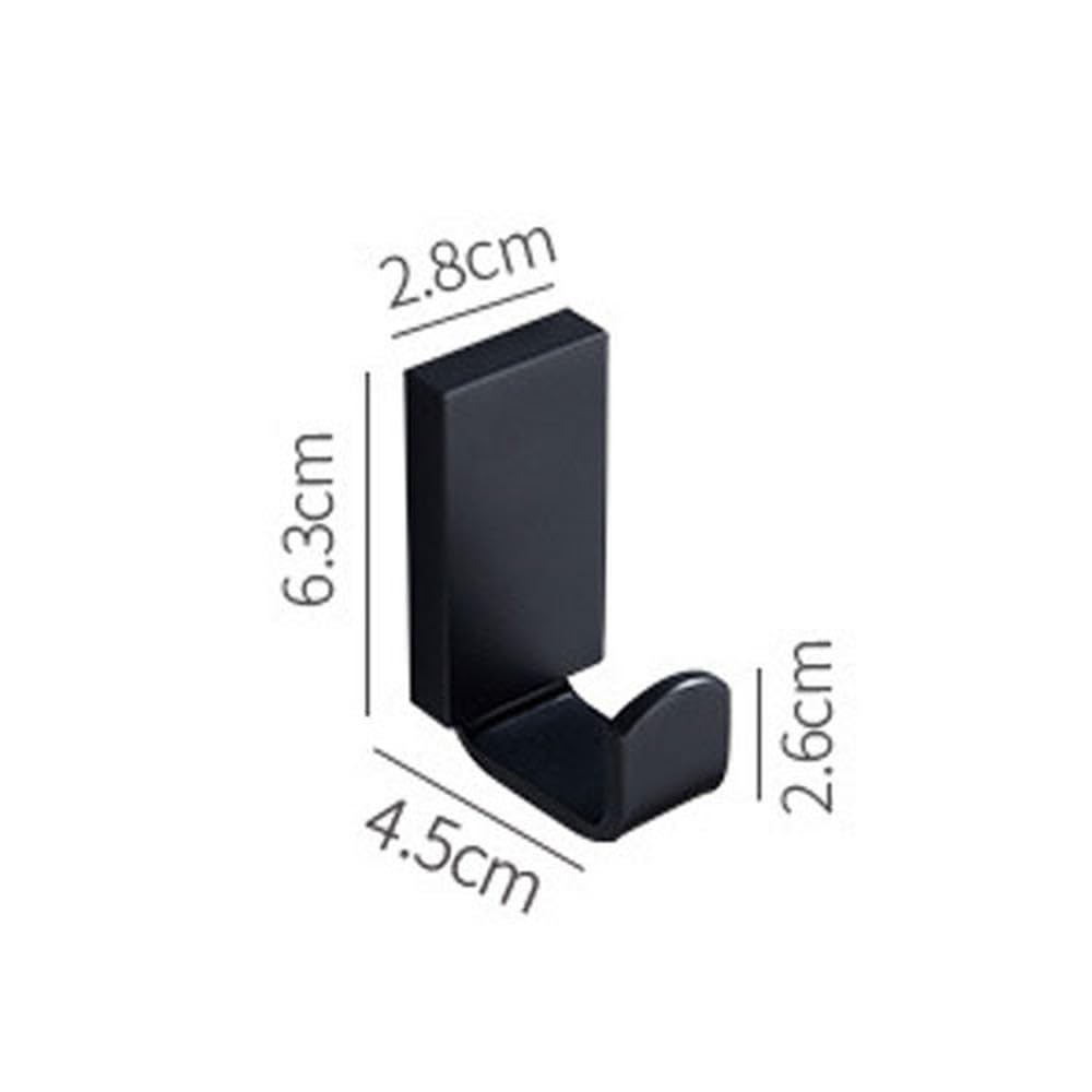 Ganchos para ropa de acero inoxidable 304, color negro, para puerta de baño, pared trasera, ganchos para toallas, para baño, cocina, oficina, M, 1