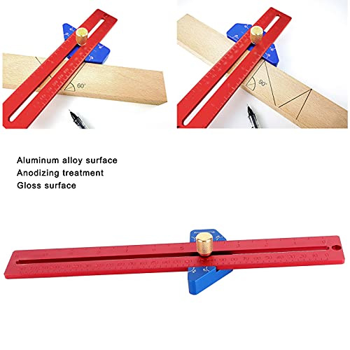 Riscador de carpintaria de 270 mm, régua de marcação de linha régua de marcação de linha régua de ca