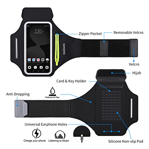 PEDVSTY Running Armband with Earphone Pouch & Card Slot, Up to 6.8" Phones - image 8