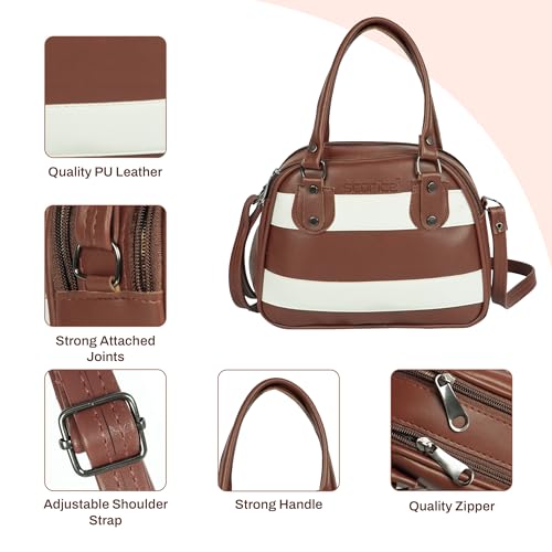 Image of Storite Women Handbag | PU Leather Top Handle Sling Bag | Stylish Crossbody Shoulder Purse for Ladies & Girls | Fashion Handbag for Office, Shopping & Travel
