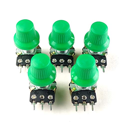Image of AVS COMPONENTS 47k ohm potentiometer Single variable resistor With Knob - Pack of 5 Pcs